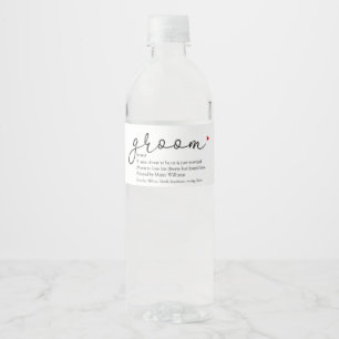 Groom Definition, Stag Bachelor Party, Wedding Water Bottle Label
