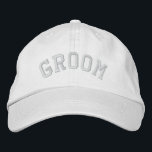 GROOM EMBROIDERED HAT<br><div class="desc">A fun cap for the Groom! 

 See also this Bride cap:</div>