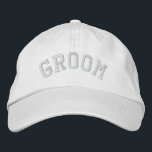 GROOM EMBROIDERED HAT<br><div class="desc">A fun cap for the Groom!
See also this Bride cap:</div>