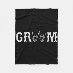 Groom Engagement Bachelor's Party Halloween Weddin Fleece Blanket
