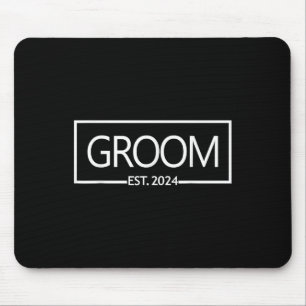 Groom Est. 2024 Future Husband Bachelor Party Wedd Mouse Pad
