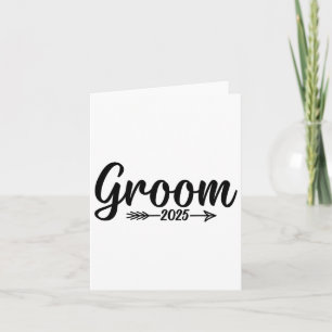 Groom Est. 2025 Married Wedding Engagement Card