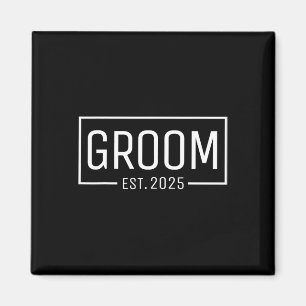 Groom Est. 2025 Married Wedding Engagement Getting Magnet