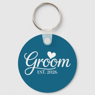 Groom est 2026 bridal shower bachelorette party keychain