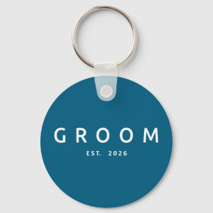 Groom est 2026 future husband bachelor party keychain