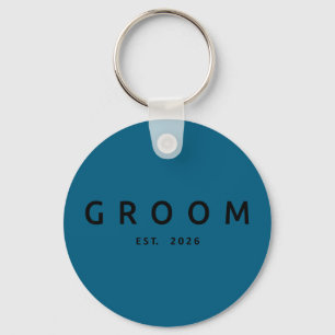 Groom est 2026 future husband wedding bachelor keychain