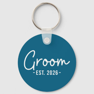 Groom est 2026 husband to be bachelor party keychain