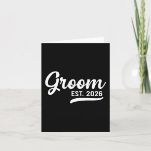 Groom Est 2026 Just Married Honeymoon Wedding Groo Card
