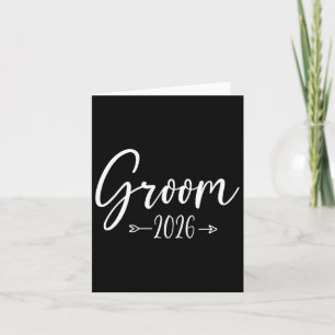 Groom Est 2026 Married Wedding Engagement Party Hu Card