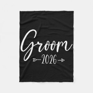 Groom Est 2026 Married Wedding Engagement Party Hu Fleece Blanket