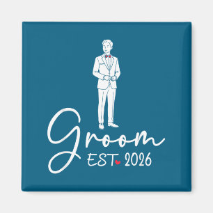 Groom est 2026 matching groom bride 2026 magnet