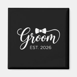Groom Est 2026 Mr Husband Married Wedding Party 2 Magnet