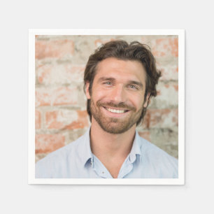 Groom Face Photo Bachelorette Party Napkins