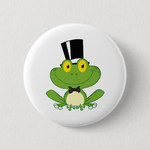 Groom Frog Cartoon Character 2 Inch Round Button