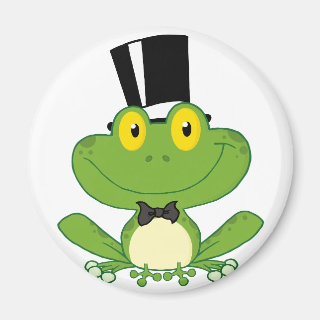 Groom Frog Cartoon Character Magnet (Front)