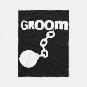 Groom Funny Wedding Stag Party Bachelor Fleece Blanket