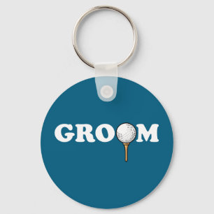 Groom golf ball golfer men bachelor funny party keychain