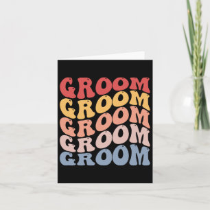 Groom Groovy Bachelor Party Card