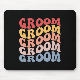 Groom Groovy Bachelor Party Mouse Pad