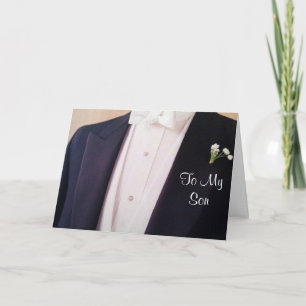 GROOM IN HIS TUX-**SON** ON YOUR WEDDING DAY CARD