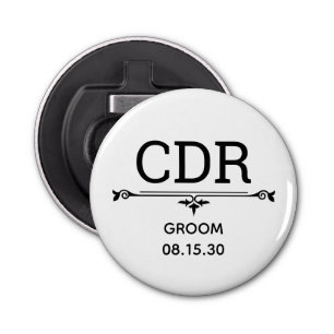 Groom Initials Bottle Opener