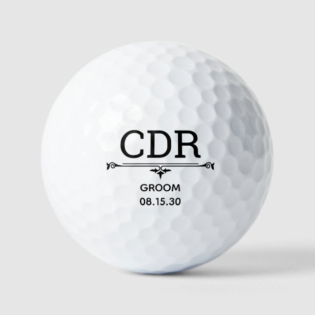 Groom Initials Golf Balls (Front)
