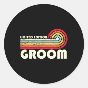 Groom Job Title Profession Worker Classic Round Sticker