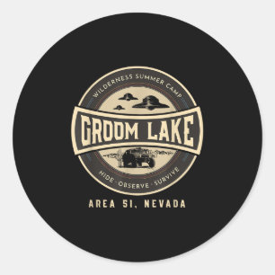 Groom Lake Summer Wilderness Camp - Funny Area 51  Classic Round Sticker