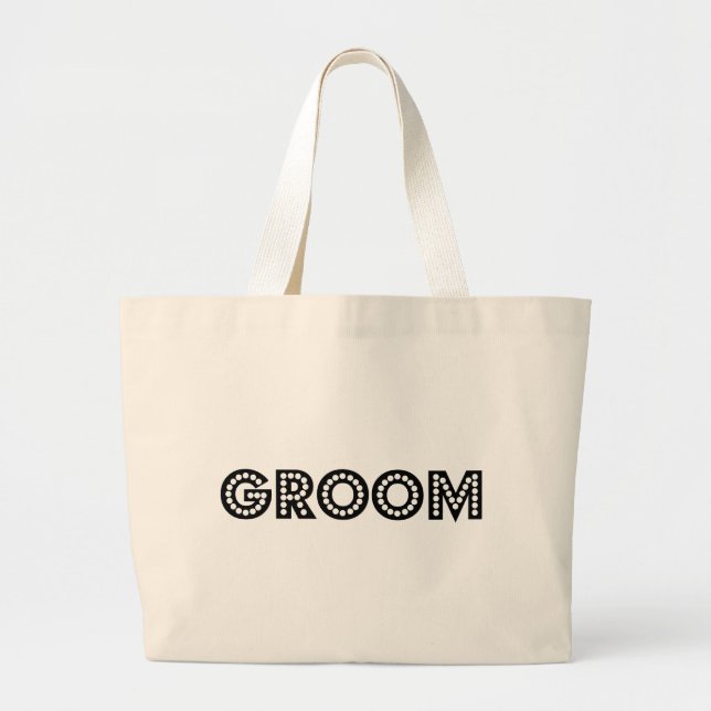 Groom Large Tote Bag (Front)