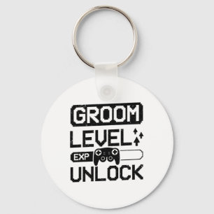 Groom Level Unlock Bachelor Party 1 Keychain
