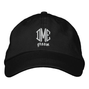 Groom Mariage Personnalisé Monogramme Casquette de