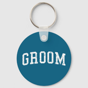 Groom matching bride bachelor party wedding groom keychain