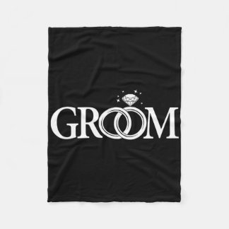 Groom Men Wedding Day Bachelor Party  Fleece Blanket