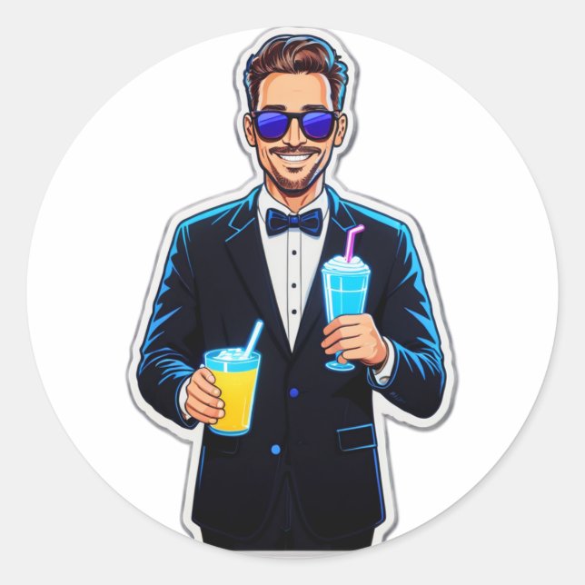 Groom Mode: Activated!" (Bachelor Party) Classic Round Sticker (Front)