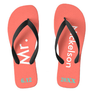 Groom Mr. Coral Flip Flops