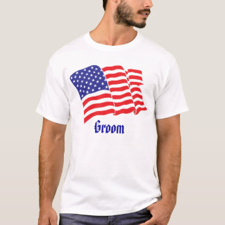 Groom Patriotic Wedding T-Shirt