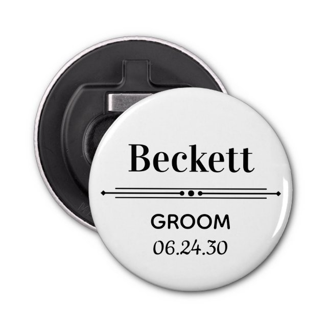Groom Personalized Bottle Opener (Front)