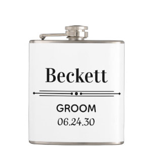 Groom Personalized Flask
