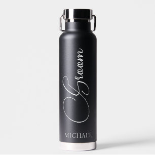 Groom Personalized Script Wedding   Water Bottle