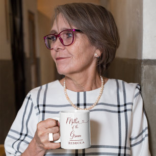 Groom Pink Peony Wedding Coffee Mug