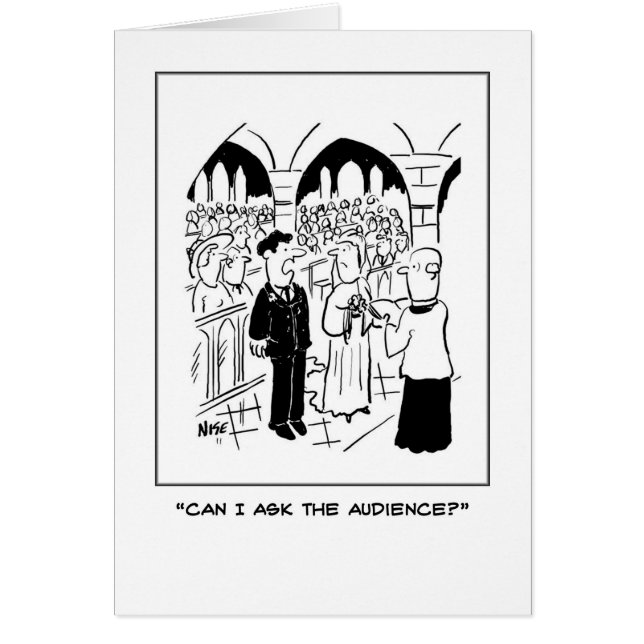 Groom pose une question stupide à son mariage (Devant)