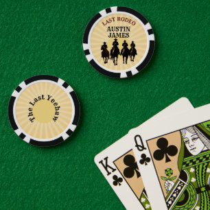 Groom’s Last Rodeo Yeehaw Sunset Bachelor Party Poker Chips
