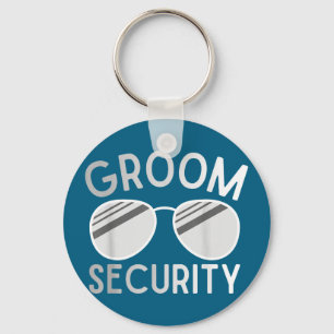 Groom security sunglasses bachelor party stag keychain