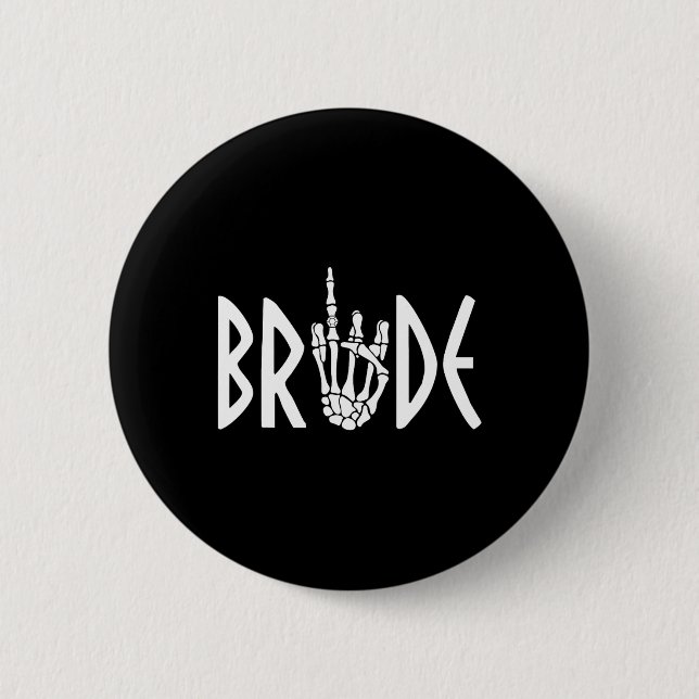 Groom Skeleton Gothic Wedding Engagement Halloween 2 Inch Round Button (Front)