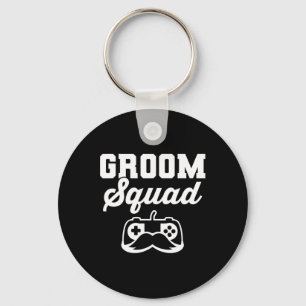 Groom Squad Bachelor Party Groomsmen Gamer  Keychain