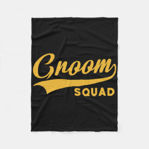 Groom Squad - Bachelor Party - Wedding  Fleece Blanket