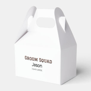 Groom Squad groomsman bachelorette party add name Favor Box