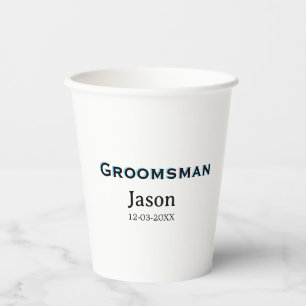 Groom Squad groomsman bachelorette party add name Paper Cups
