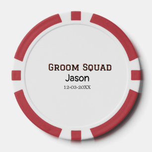 Groom Squad groomsman bachelorette party add name Poker Chips
