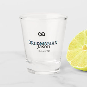 Groom Squad groomsman bachelorette party add name Shot Glass
